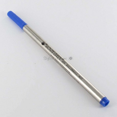 Lot de 12 Recharges Rollers Bleues Moyennes pour stylos MB Monteverde®  générique