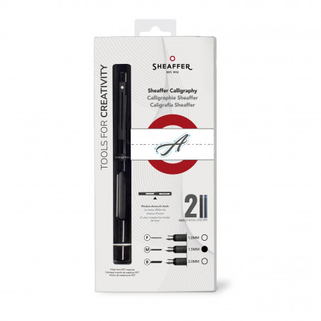 Mini Kit de Calligraphie Sheaffer® Stylo Noir Plumes M avec 2 cartouches