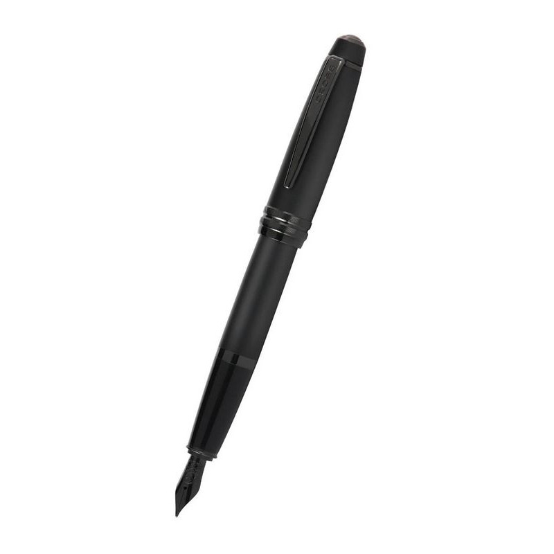 Stylo Plume Cross® "Bailey" laqué noir mat (Plume moyenne)