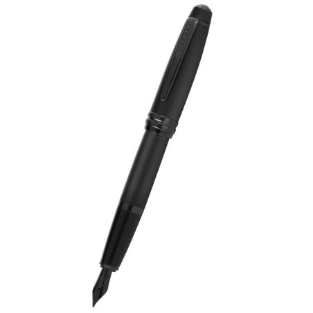 Stylo Plume Cross® "Bailey" laqué noir mat (Plume moyenne)